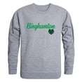 thumbnail image 1 of Binghamton University Script Crewneck T-Shirt, Heather Grey - Large, 1 of 1
