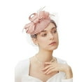 thumbnail image 1 of Bingirl Fascinator Hat Sheer Mesh Large Flower Veil for Women Retro Tea Party Pillbox Derby Kentucky Hat Fascinator Feather Headpiece Art Deco for Party Acessories, 1 of 4