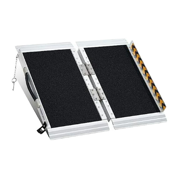 Bingirl Portable Aluminum Wheelchair Ramp with Handle, Easy to Hold, Wheel Chair Ramp for Home Steps,Stairs,Doorways, Curbs