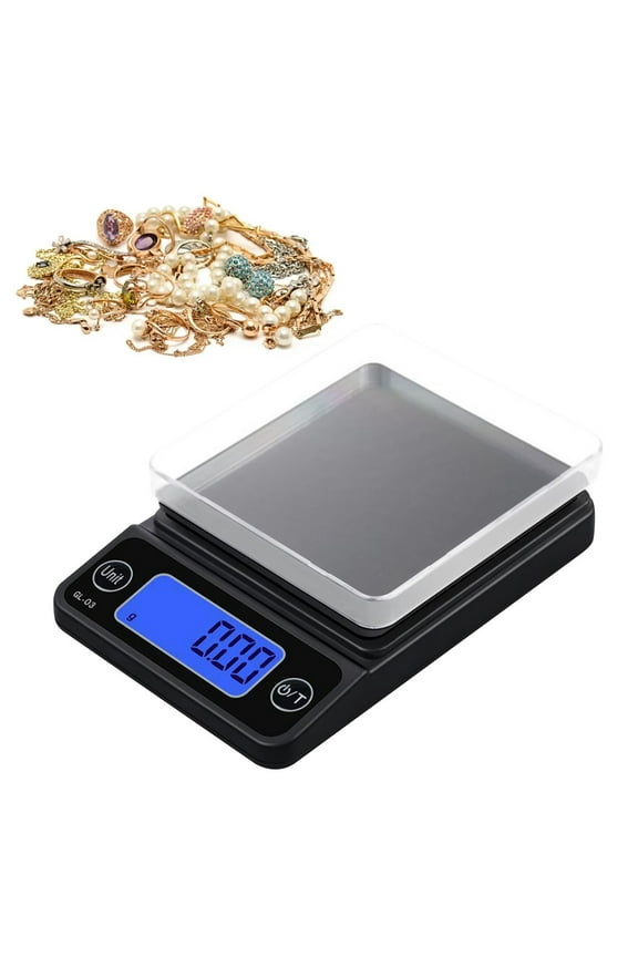 Gram Scale 0.01g Accuracy, Small Digital Gram Scale, Digital Pocket Scale, Protable Food Scale, Milligram Scale, Precision Gram Scale Jewelry Scale for Herb, Coin, Powder, Gold, Yeast