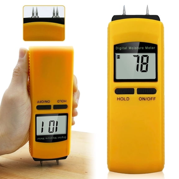 Binglerxi Wood Moisture Meter, Meter Timber Damp Tester, Handheld Hygrometer Lumber Detector, Professional Digital Paper Moisture Meter with HD LCD Display for Level on Firewood/Drywall