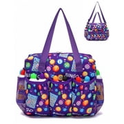 Bingo Bag with Pockets for Daubers Dabbers Dobbers Dotters - Casino Bingo Game Accessories for Adults & Seniors - Compact, Portable & Stylish Purple