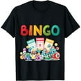 thumbnail image 1 of Bingo - Bingo Cards Lettering Lucky Gambling T-Shirt, 1 of 4