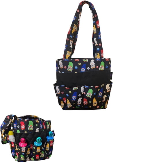 Bingo Boppers Bingo Dauber Bag with 8 Pockets - Bingo Set for Adults with Wristlet Pouch and Large Tote