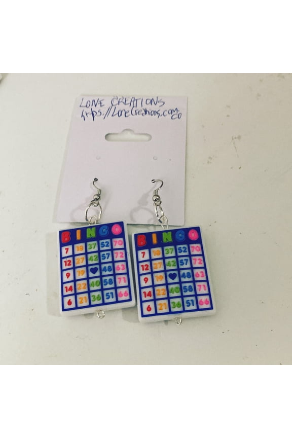 Bingo Card earrings