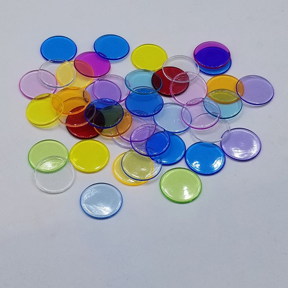 Bingo Chips Markers Counters Color Place Transparent Math Games Value Plastic Kids Tokens Game