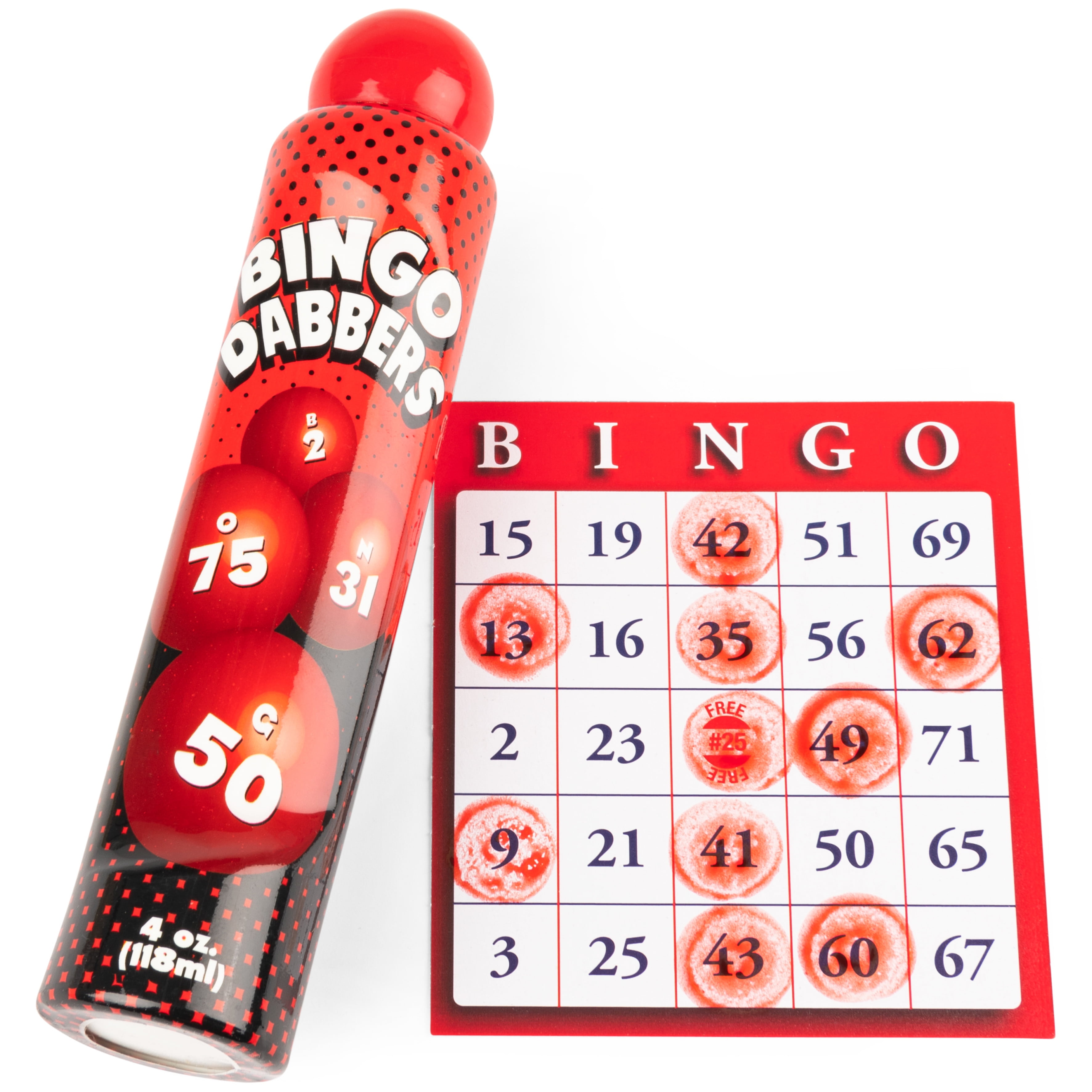  Dabbin' Fever Bingo Daubers One Dozen 3 Ounce Ink Dabbers (Red)  : Toys & Games