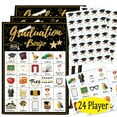 thumbnail image 1 of Bingo Game Graduation Party Games Bingo Cards for School Classroom Family Activities Graduation Party Supplies 24 Players, 1 of 7
