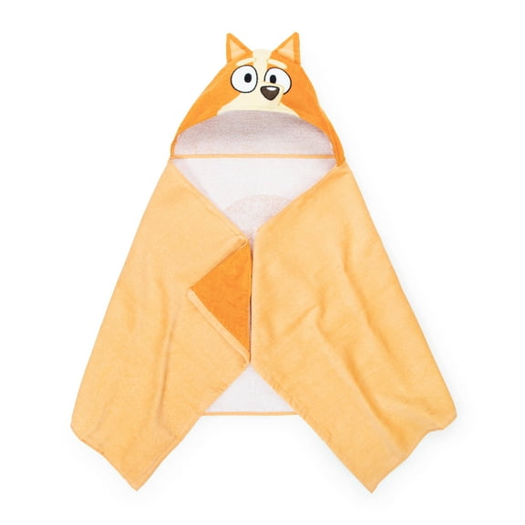 Bingo Kids Bath Hooded Towel Wrap, 51 x 22, Cotton, Blue, Marvel