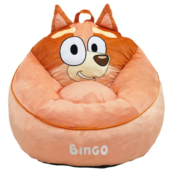 Bingo Kids' Compressed Foam Bean Bag Chair, Blue, 24" x 5" x 18"