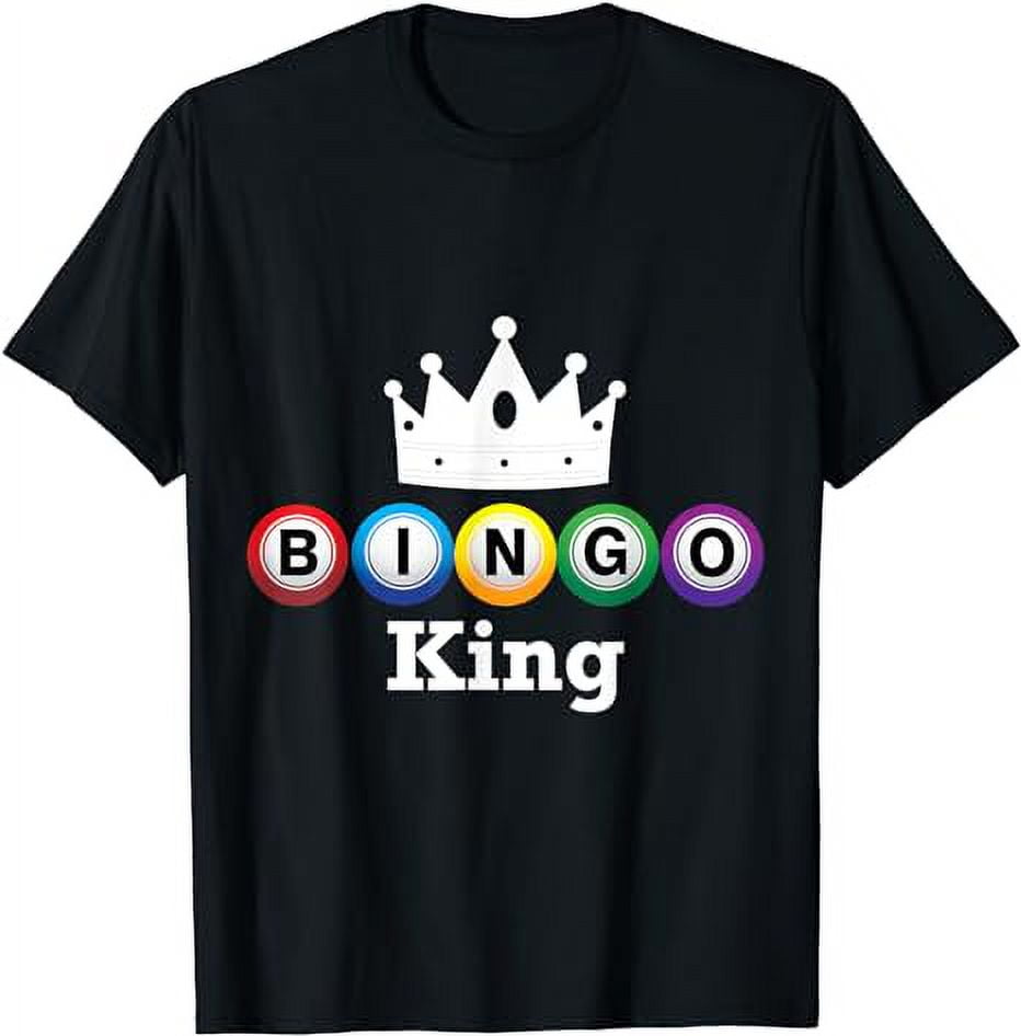 Bingo King Tshirt Players Fill in Bingo Card to Win Prizes