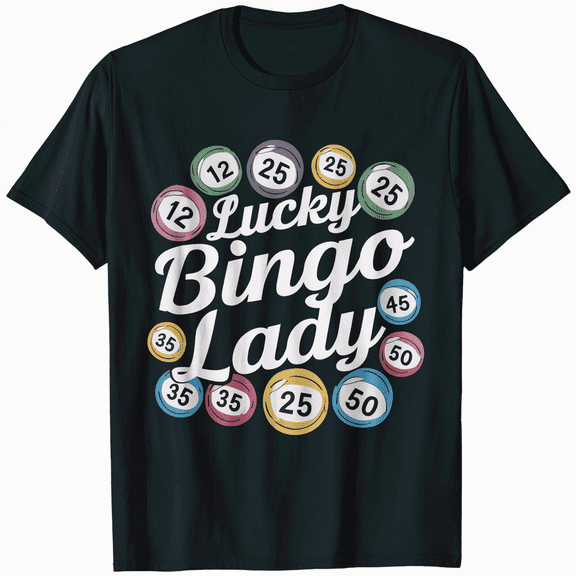 Bingo Lady Classic Game Night T-Shirt Women Vintage Tee