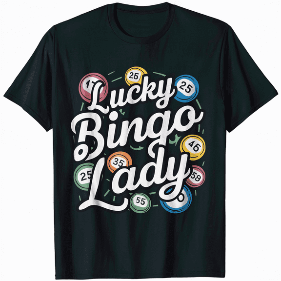 Bingo Lady Funny Game Night T-Shirt Women Gift Tee