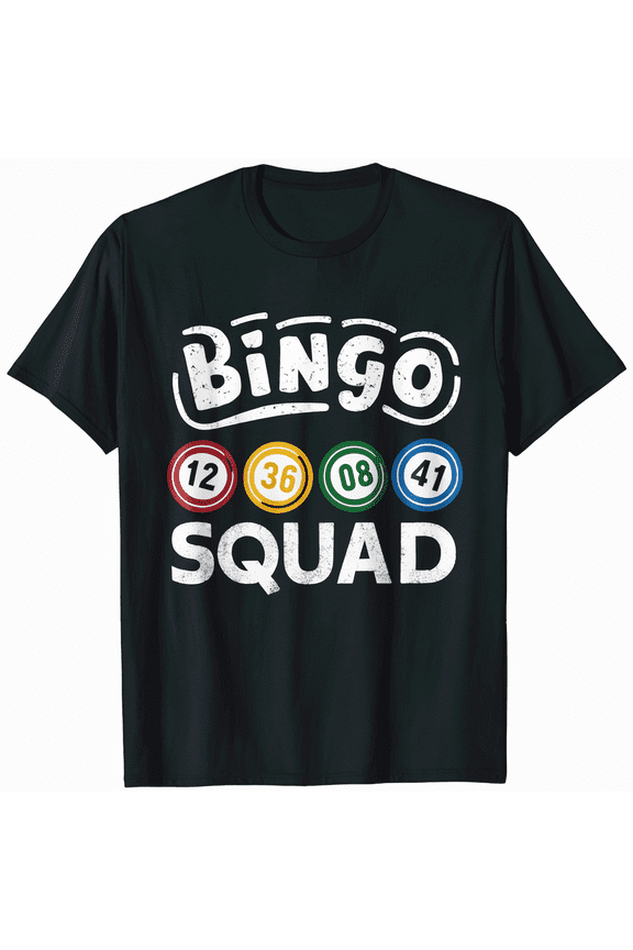 Bingo Squad Game Night Crew T-Shirt Men Women Funny Tee Gift
