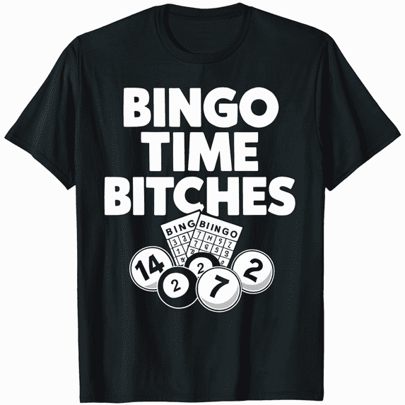 Bingo Time Classic Game Night T-Shirt Men Women Vintage Tee