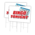 thumbnail image 1 of Bingo Tonight 2 Pack Of 24" x 36" Yard Sign & Stake | Advertise Your Business | Stake Included Image On Both Sides | Made in The USA, 1 of 3