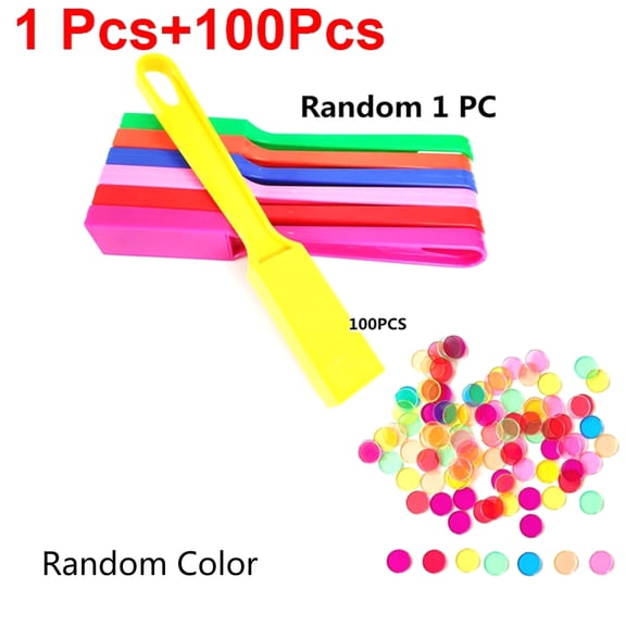 Bingo Wand with 100 pcs Counting Chips Markers for Preschool Kingdergarten Primary Student Teaching