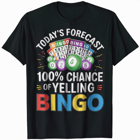 Bingo Weekend forecast - Bingo Player Gambling - Bingo Squad T-Shirt