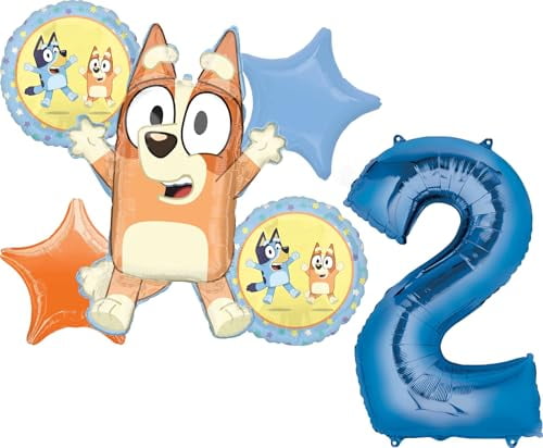 Bingo and Bluey 2nd Birthday Party Supplies Balloon Bouquet Decorations ...