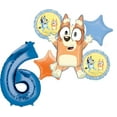 thumbnail image 1 of Bingo and Bluey 6th Birthday Party Supplies Balloon Bouquet Decorations, 1 of 3