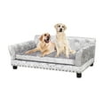 thumbnail image 1 of BingoPaw Dog Velvet Sofa Bed Pet Orthopedic Elevated Upholstered Couch with Removable Cover for Medium Large Dogs, 1 of 13