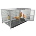 thumbnail image 1 of BingoPaw Heavy Duty Stainless Steel Chicken Coop Poultry Cage House with Waterproof Cover for Duck Rabbit Hen Dog Cage, Indoor Outdoor, 1 of 12