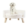 thumbnail image 1 of BingoPaw Medium Cat Bed Seat Lounger Soft Plush Fabric Nesting Chair Couch Stool, 24"L, 1 of 14