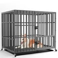 thumbnail image 1 of BingoPaw Metal Extra Large Dog Crate Kennel Cage Playpen with Wheels Removable Tray Tall, 1 of 9