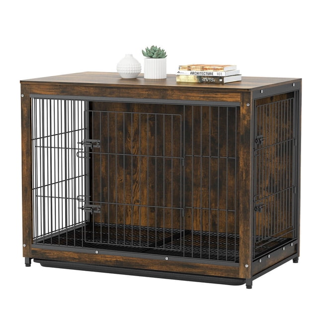 BingoPaw Wooden Wire Dog Kennel and Crate for Medium and Extra Large ...