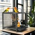 thumbnail image 2 of Conure Lovebird Carrier Portable Bird Travel Carrier - Small Bird Cage With Perch For Parrots, Conures & Lovebirds Portable Parrot Carrier 2 of 14