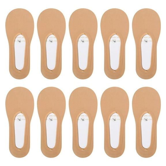 Binhe 10 Pairs No Show Liner Socks Womens Low Cut Cotton Nylon Boat Hidden Socks Non Slip with Comfortable to Breathable and Non-slip