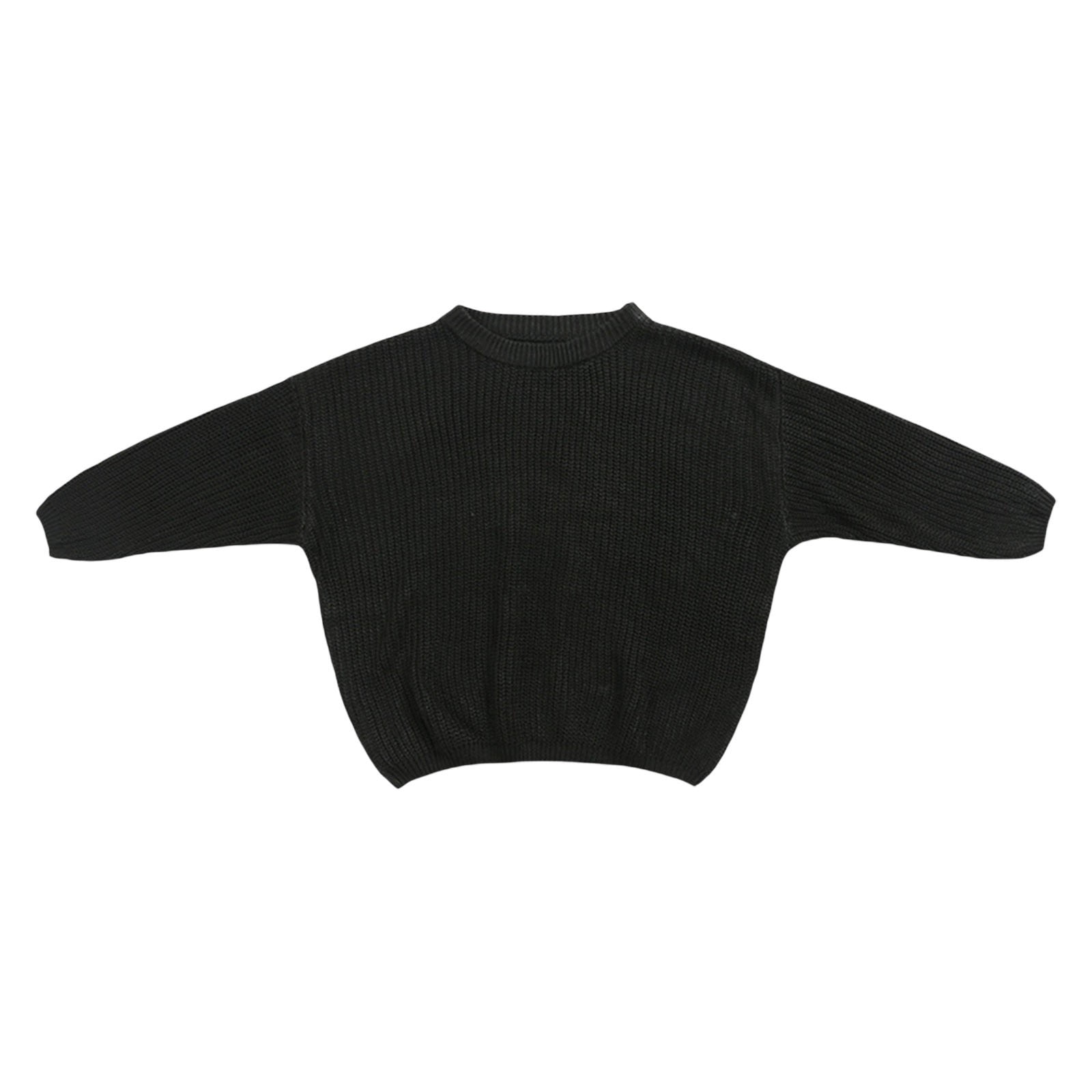 Binhe Baby Girl Solid Knit Sweater Boy Cotton Long Sleeve Pullover Top