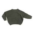 Binhe Baby Girl Solid Knit Sweater Boy Cotton Long Sleeve Pullover Top