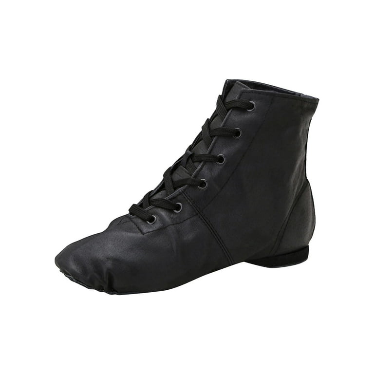 Binhe Children s Dance Shoes High Top PU Leather Jazz Boots and Ballet Shoes for Kids Soft Sole Trainers for Dance Stage Performances and School