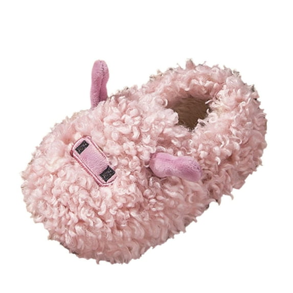 Binhe Fashion Autumn and Winter Boys and Girls Slippers Flat Soft Light and Comfortable Warm Cute Cartoon Puppy Robot Shape with Comfortable and Soft for Heel Behind the Bag