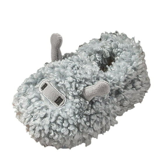 Binhe Fashion Autumn and Winter Boys and Girls Slippers Flat Soft Light and Comfortable Warm Cute Cartoon Puppy Robot Shape with Comfortable and Soft for Heel Behind the Bag