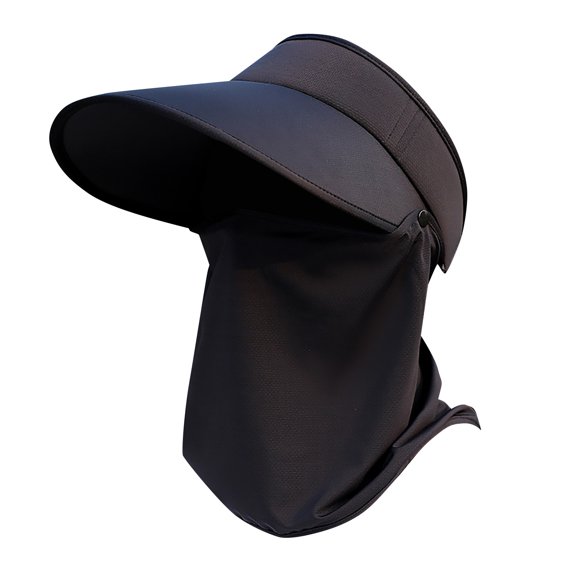 Binhe Ice Silk Large Brim Baseball Cap Women's Empty Top Summer Long Brim Casual Cap Outdoor Sports Protection Visor Fishing Hats with Neck Flap to Cover the Face