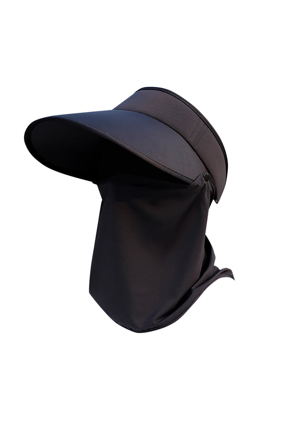 Ice Silk Large Brim Baseball Cap Women's Empty Top Summer Long Brim Casual Cap Outdoor Sports Protection Visor Fishing Hats with Neck Flap to Cover the Face