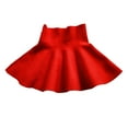 thumbnail image 1 of Binhe Kids Big Little Girls' High Waist Knitted Flared Pleated A Line Skirt Casual Solid Above Knee Skirt for toddler Children, 1 of 5