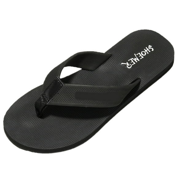 Binhe Men Fashion Flip Flops Fashion Flat Beach Sandals Soft Bottom Flat Slippers with Arch Support Impermeable Open toe Beach Thong Sandals for Solid Color