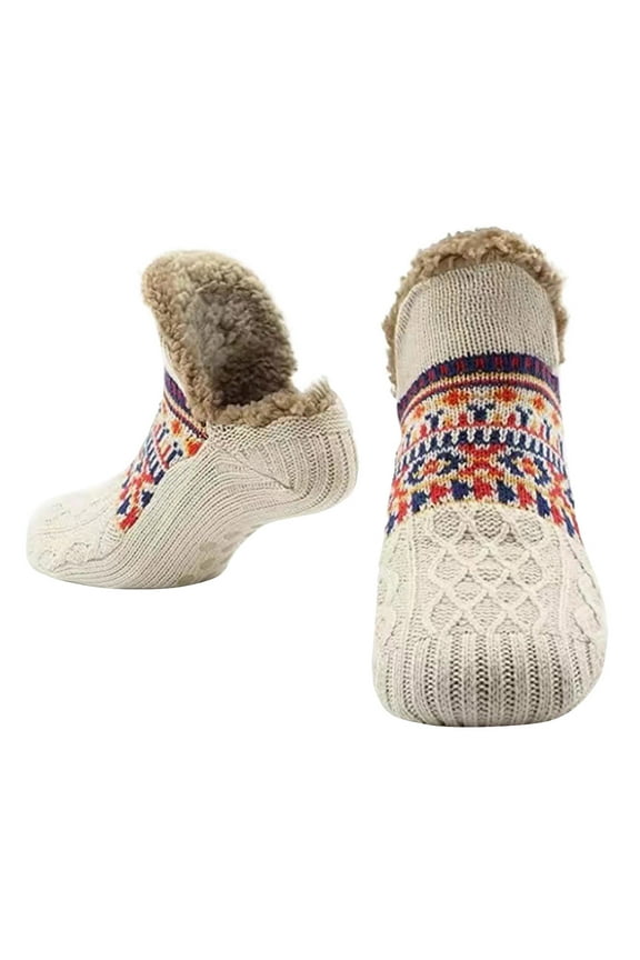 Slipper Socks Soft Slipper Socks With Non Slip Thickening Winter Adult Bottom Glue Warm Socks Warm Fuzzy Socks For Indoor Home