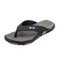 thumbnail image 1 of Binhe Summer Men's Open toe Slippers Fashion Beach Shoes Massage Bathroom Flip Flops with Arch Support Impermeable Open toe Beach Leather Thong Sandals Cushion, 1 of 8