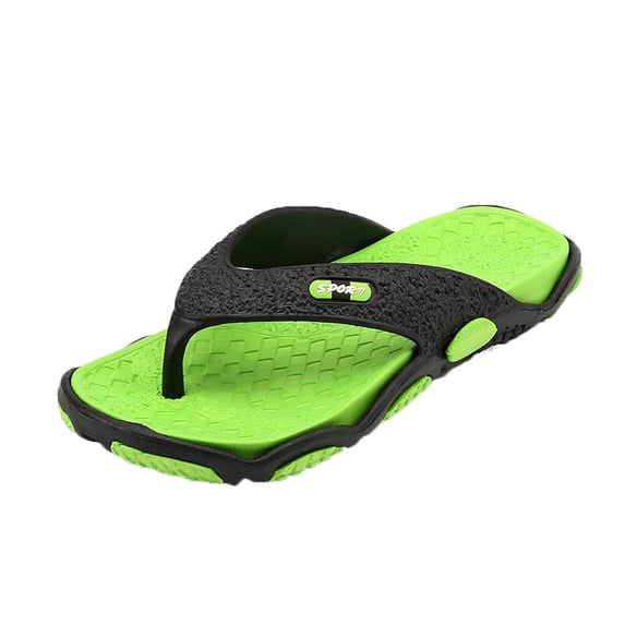 Binhe Summer Men's Open toe Slippers Fashion Beach Shoes Massage Bathroom Flip Flops with Arch Support Impermeable Open toe Beach Leather Thong Sandals Cushion