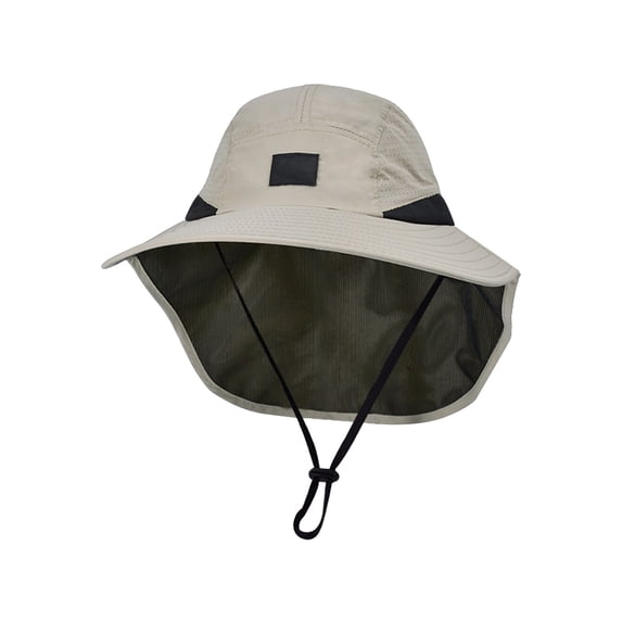 Binhe Sun Hat Sun Wide Brim Bucket Hat Foldable Outdoor Baseball Cap With Shawl and Waterproof Neck Flap Baseball Sun Cap