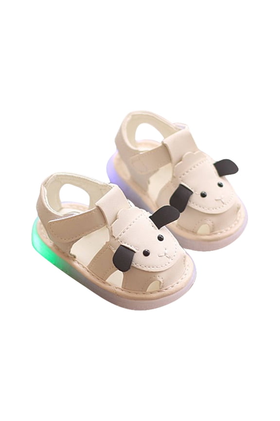 Toddler Baby Boys Girls LED Light Shoes Breathable Shoes Open toe Sandals Baby Softshoe Sandals for Unisex 0 to 18 Months with Comfortable Soft Sandals Soft Sole and Light for Toddler