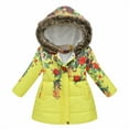 thumbnail image 1 of Binhe Toddler Girls Winter Long Sleeve Fashion Thick Warm Hooded Down Soft Coat Down Paraks for Zippered Hooded Cotton Jacket, 1 of 8