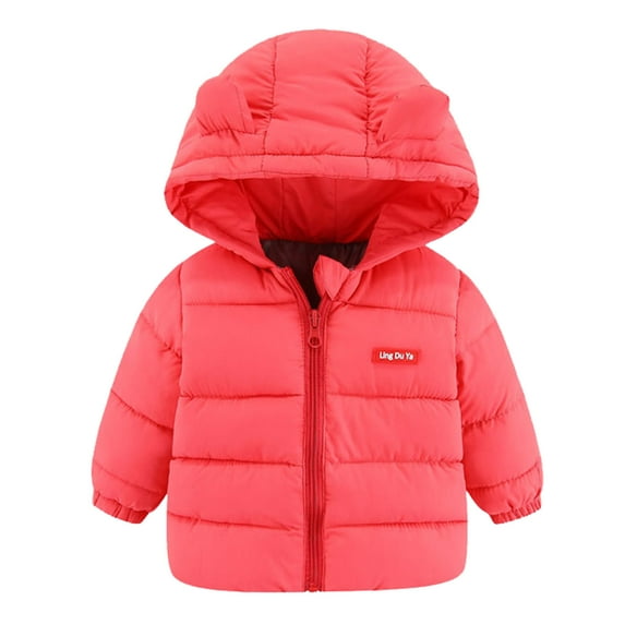 Binhe Toddler Kids Baby Boys Hooded Outdoor Jacket Thick Warm Windproof Coat Clothes with Jacket Kids Dark Color Padded Outwear to Zipper Closure