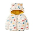 Binhe Toddler Kids Baby Girl Boy Cartoon Hooded Bear Ear Jacket Winter