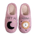 thumbnail image 1 of Binhe Women Slippers Meet Me At Midnight Slippers Slippers Embroidered Plush Indoor Outdoor Slippers Couple Shoes Multiple Colors Available with Anti Slip to Comfortable of Versatile and Fashionable, 1 of 8
