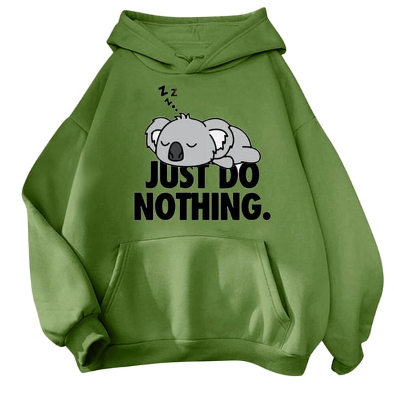 Binhe Women’s Cute Animal Print Hoodie Cozy Winter Sweatshirt for Teen Girls Oversized Loose Fit Casual Pullover with and Perfect for School Travel and Holidays